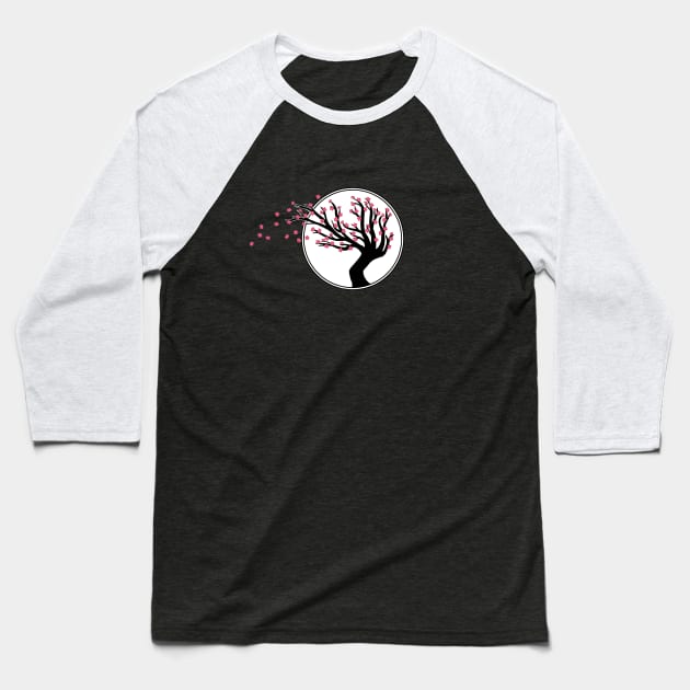 Cherry Blossom Baseball T-Shirt by TrevorBrenan